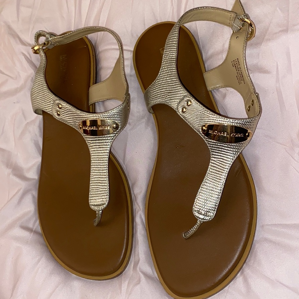 Gold michael kors gladiator sandals